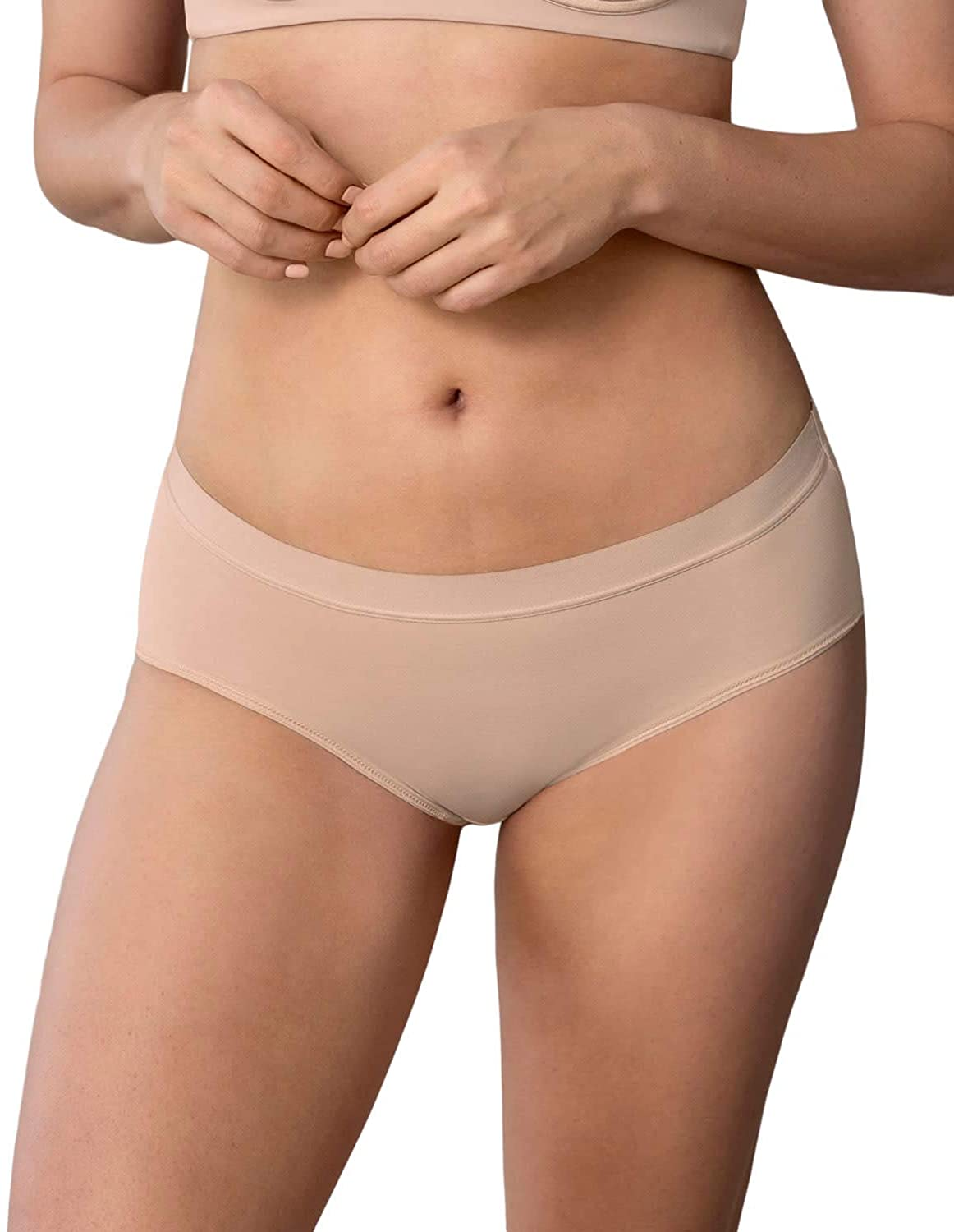 Leonisa Seamless Low Rise Briefs Underwear for Women - No Show Hiphugger Panties Apparel & Accessories > Clothing > Underwear & Socks > Underwear Leonisa Beige Small 
