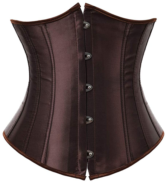 Frawirshau Women'S 9427 Lace up Boned Underbust Waist Trainer Corset Apparel & Accessories > Clothing > Underwear & Socks > Lingerie frawirshau Brown-7055 Waist: 40"-41"/6XL 