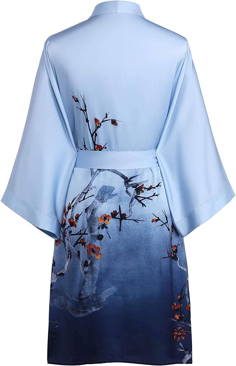 PRODESIGN Short Kimono Robe Satin Sleepwear Silky Kimono Nightgown Bathrobe Floral Kimono Cardigan Cover Up Apparel & Accessories > Clothing > Sleepwear & Loungewear > Robes KYLIE MAX   