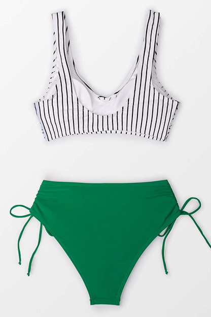 CUPSHE Women'S Bikini Swimsuit Front Cross Lace up Two Piece Bathing Suit  Kylie Max   