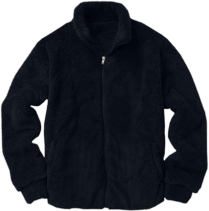 Merthy Mens Fuzzy Sherpa Fleece Jacket Casual Long Sleeve Stand Collar Furry Faux Woolen Cardigan Coat Zipper Teddy Coats Apparel & Accessories > Clothing > Underwear & Socks > Shapewear Merthy   