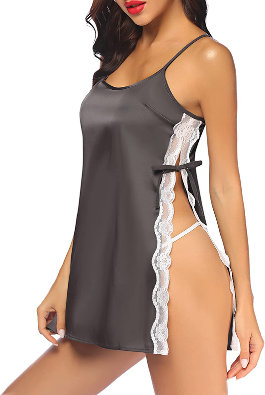 Avidlove Women Babydoll for Women Satin Nightwear Lace Chemise Sexy Nightgown Apparel & Accessories > Clothing > Underwear & Socks > Lingerie Kylie Max   