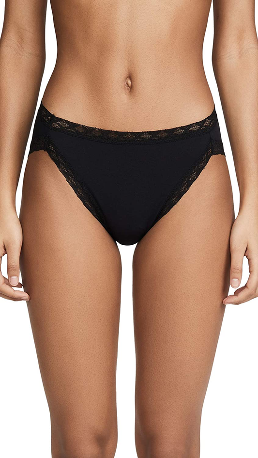Natori Womens Bliss French Cut Panty  Natori Black X-Large 