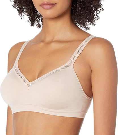 Hanes Women's Perfect Coverage ComfortFlex Wirefree Bra MHG260 Apparel & Accessories > Clothing > Underwear & Socks > Bras Hanes Petal Dust Heather XX-Large 