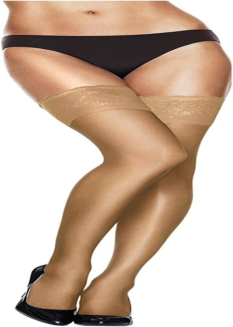 Hanes Silk Reflections Women'S Lace Top Thigh High Apparel & Accessories > Clothing > Underwear & Socks > Shapewear Hanes Travel Buff 1 A-B