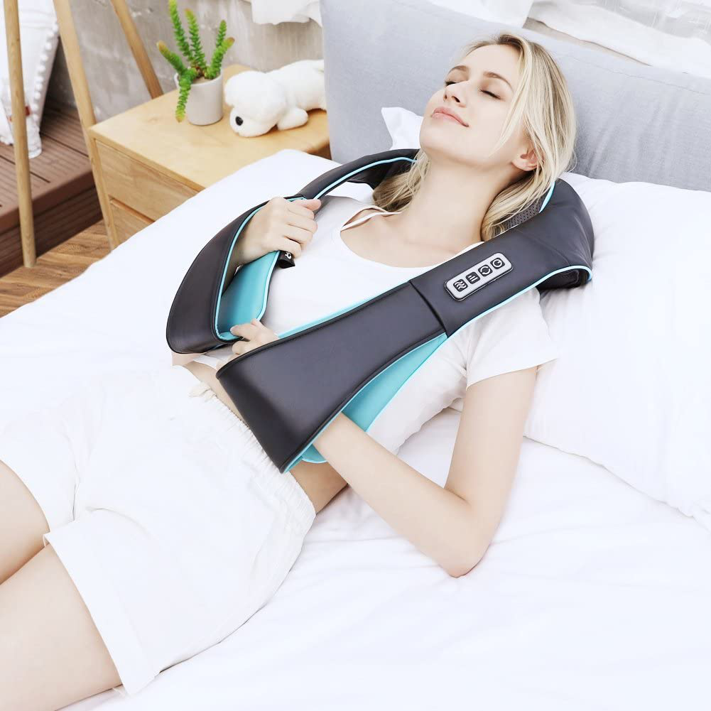Shiatsu Back Shoulder and Neck Massager with Heat, Electric Deep Tissue 4D Kneading Massage for Shoulder, Back and Neck, Best Gifts for Women Men Mom Dad Arts & Entertainment > Party & Celebration > Gift Giving MoCuishle   