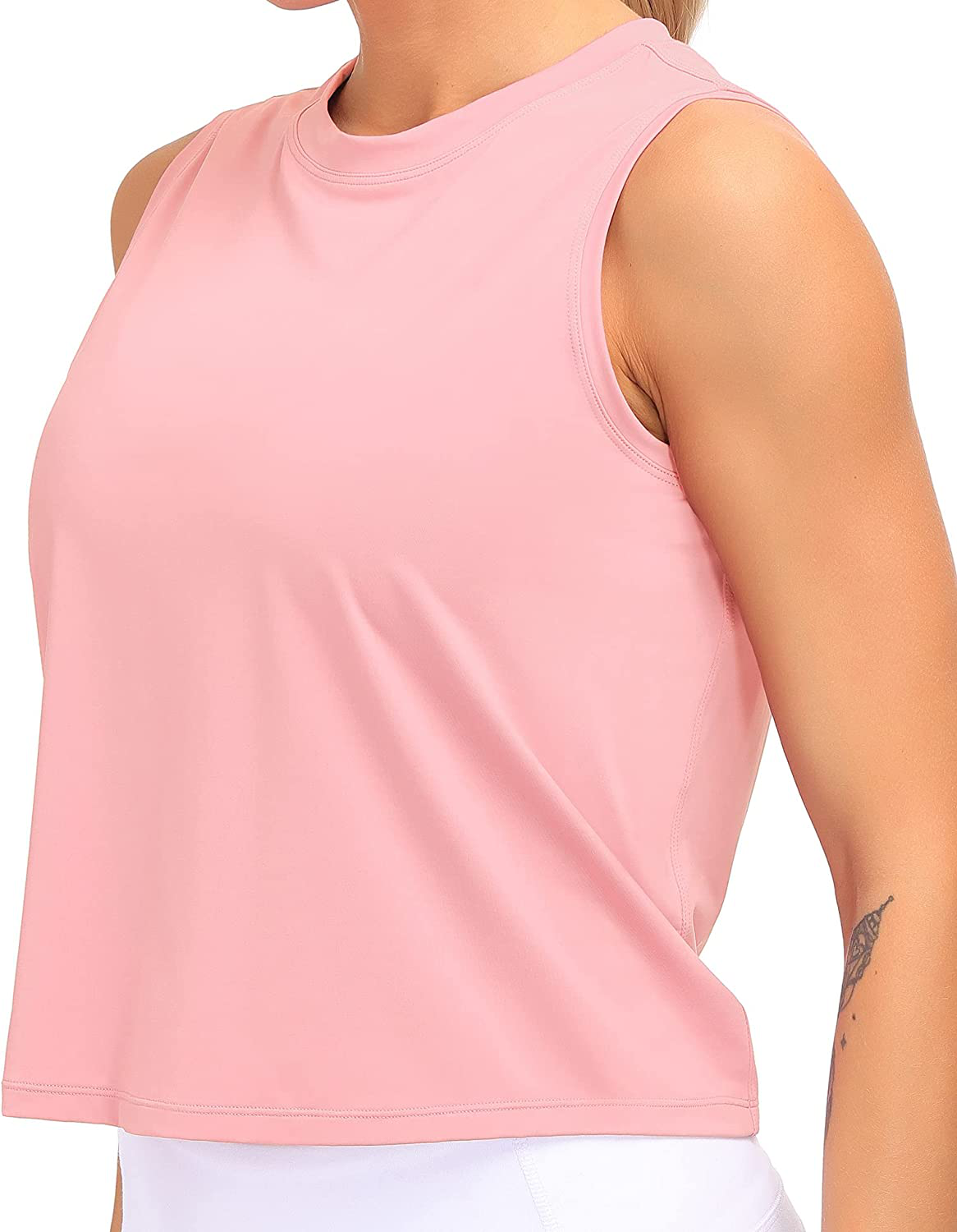 Dragon Fit Women Sleeveless Yoga Tops Workout Cool T-Shirt Running Short Tank Crop Tops Apparel & Accessories > Clothing > Activewear Kylie Max   