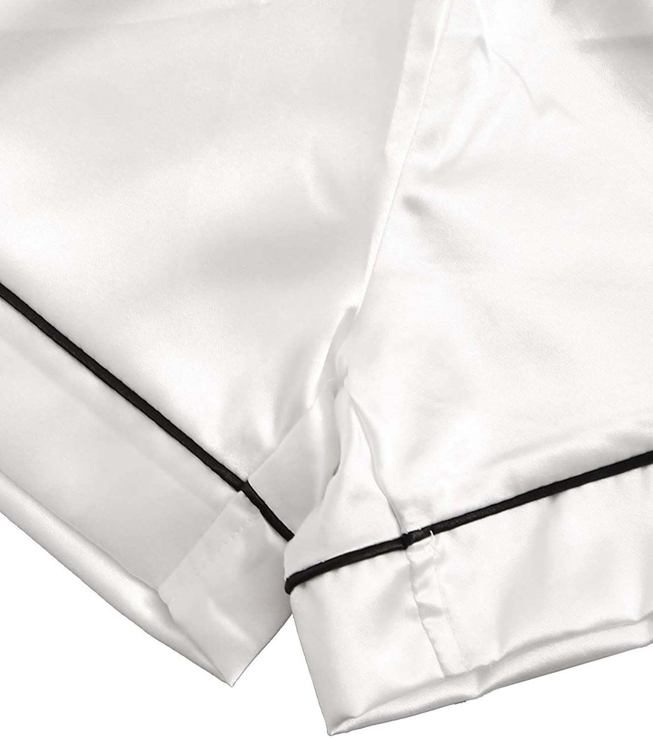 Sweatyrocks Women'S Short Sleeve Sleepwear Button down Satin 2 Piece Pajama Set Apparel & Accessories > Clothing > Sleepwear & Loungewear > Pajamas Kylie Max   