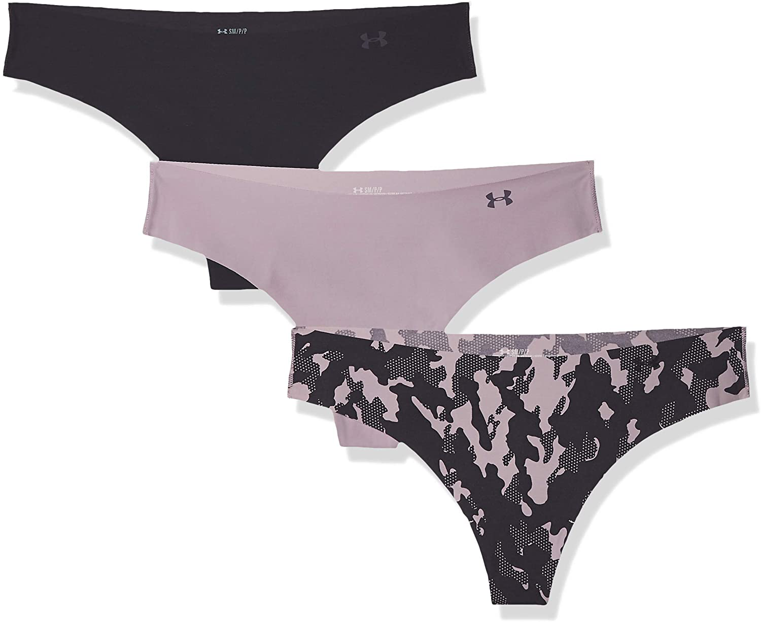 Under Armour Women's Thong Printed Underwear, 3-Pack Apparel & Accessories > Clothing > Underwear & Socks > Underwear Under Armour Slate Purple (585)/Black X-Large 