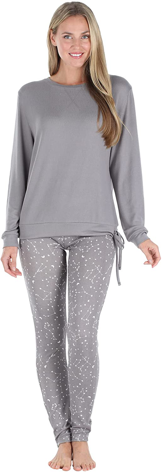 Olivia Rae Women'S Long Sleeve Top and Pajama Pant Set Apparel & Accessories > Clothing > Sleepwear & Loungewear > Pajamas Kylie Max   