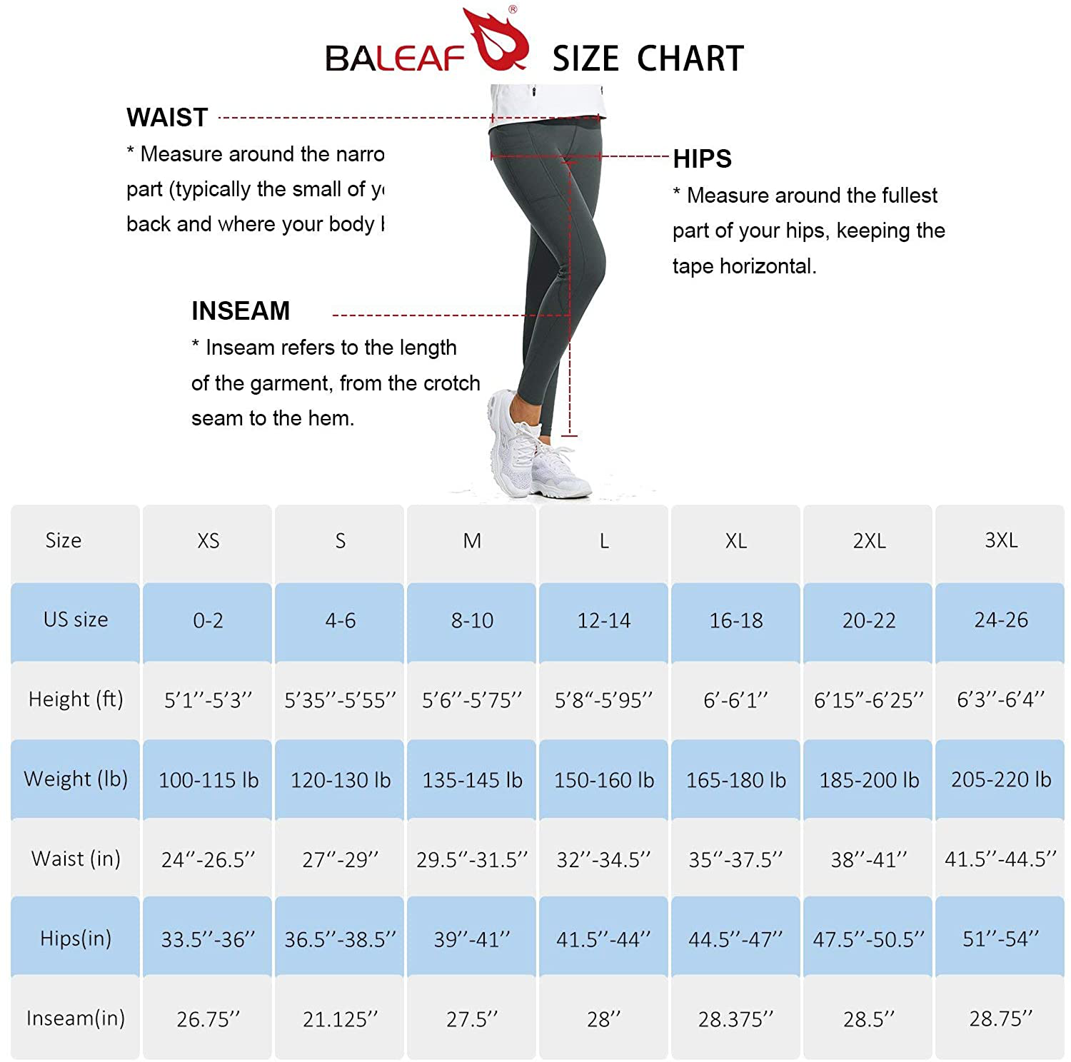 BALEAF Women's Fleece Lined Water Resistant Legging High Waisted Thermal Winter Hiking Running Pants Pockets Apparel & Accessories > Clothing > Activewear BALEAF   