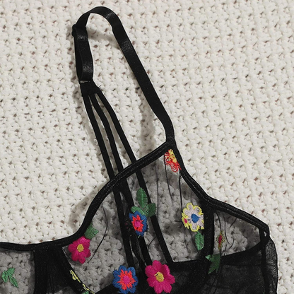 Women Perspective Strappy Bralette Sexy Sling Lingerie Teddy Corset Babydolls Chemise,Sleepwear Lace Bras&Thong Pajamas Set Apparel & Accessories > Clothing > Underwear & Socks > Shapewear aneralied   