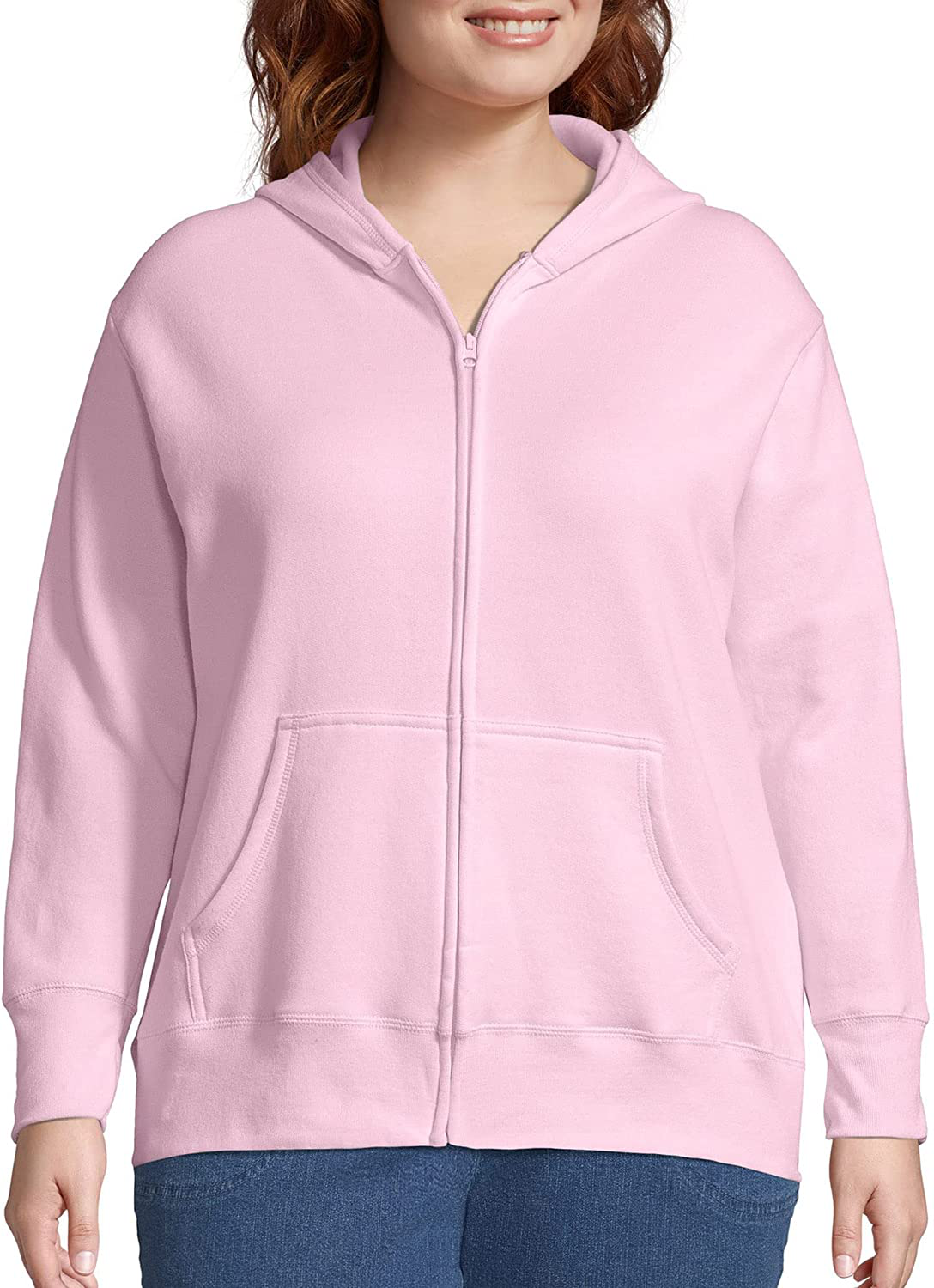 JUST MY SIZE plus Size Comfortsoft Ecosmart Fleece Full-Zip Women'S Hoodie Apparel & Accessories > Clothing > Activewear Kylie Max   