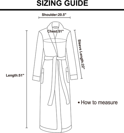 Burklett Luxury Sherpa Trim Fleece Long Bath Robe with Pocket Apparel & Accessories > Clothing > Sleepwear & Loungewear > Robes Kylie Max   
