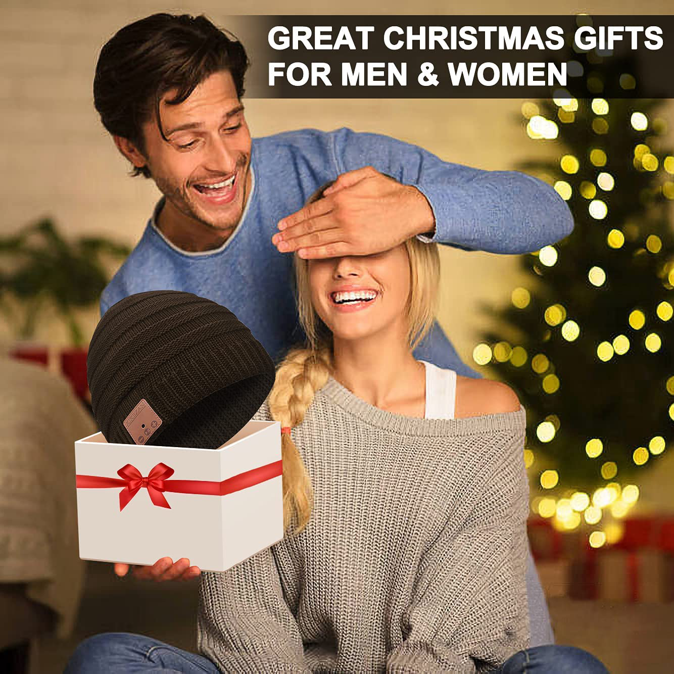 Bluetooth Beanie Novelty Headwear Christmas Stocking Stuffer Gifts for Men Women Arts & Entertainment > Party & Celebration > Gift Giving XIKEZAN   