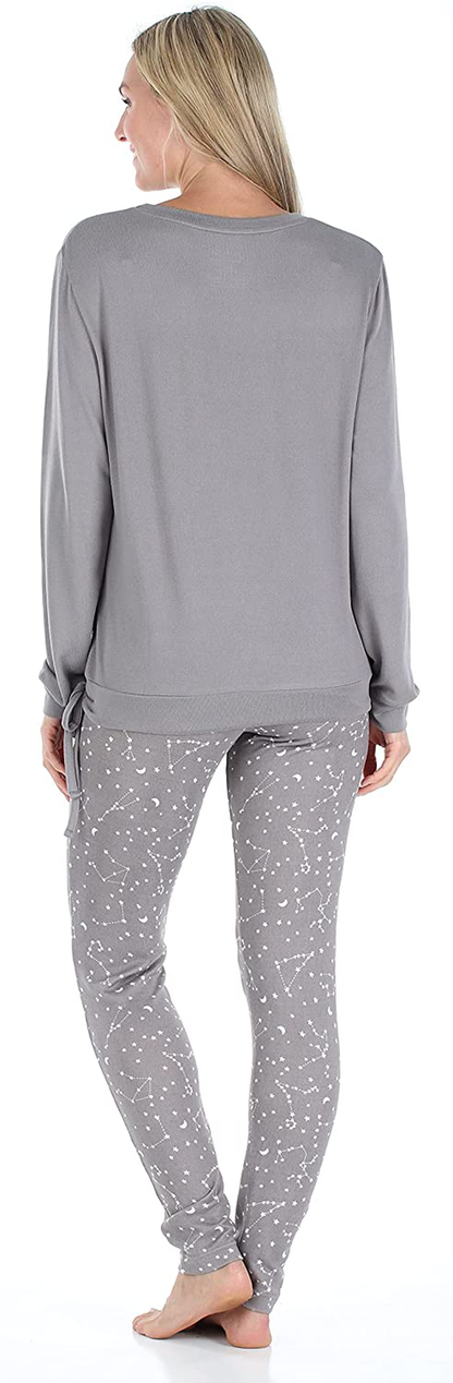 Olivia Rae Women'S Long Sleeve Top and Pajama Pant Set Apparel & Accessories > Clothing > Sleepwear & Loungewear > Pajamas Kylie Max   