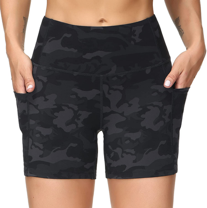 THE GYM PEOPLE High Waist Yoga Shorts for Women'S Tummy Control Fitness Athletic Workout Running Shorts with Deep Pockets Apparel & Accessories > Clothing > Shorts Kylie Max   
