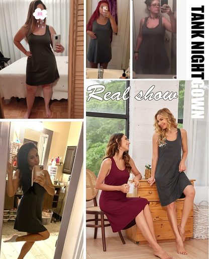 Avidlove Sleepwear for Women Tank Nightgown Chemise Racerback Sleeveless Sleep Dress Apparel & Accessories > Clothing > Sleepwear & Loungewear > Nightgowns Kylie Max   
