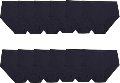 Fruit of the Loom Women'S Eversoft Cotton Brief Underwear (Regular & plus Size) Apparel & Accessories > Clothing > Underwear & Socks > Underwear Fruit of the Loom Brief - 12 Pack - Black Brief 7