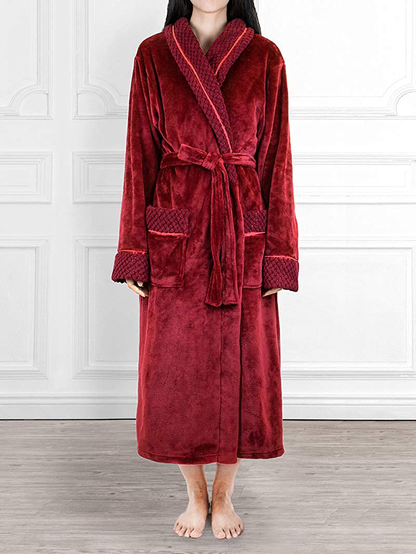PAVILIA Soft Plush Women Fleece Robe, Cozy Bathrobe, Female Spa Robe, Waffle Apparel & Accessories > Clothing > Sleepwear & Loungewear > Robes Kylie Max   