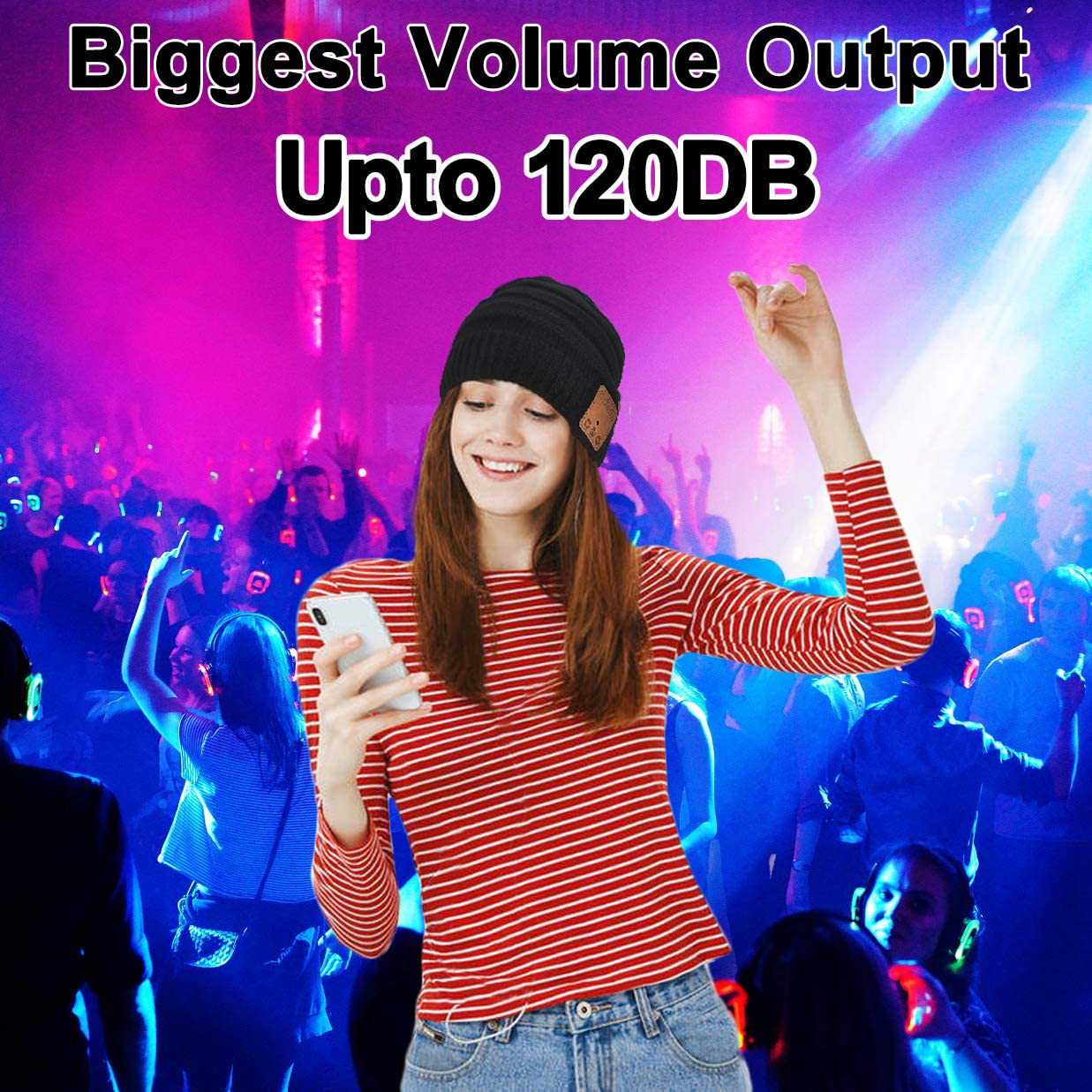 Bluetooth Beanie Novelty Headwear Christmas Stocking Stuffer Gifts for Men Women Arts & Entertainment > Party & Celebration > Gift Giving XIKEZAN   