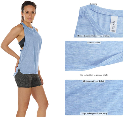 Icyzone Workout Tank Tops for Women - Running Muscle Tank Sport Exercise Gym Yoga Tops Athletic Shirts(Pack of 3) Apparel & Accessories > Clothing > Activewear Kylie Max   