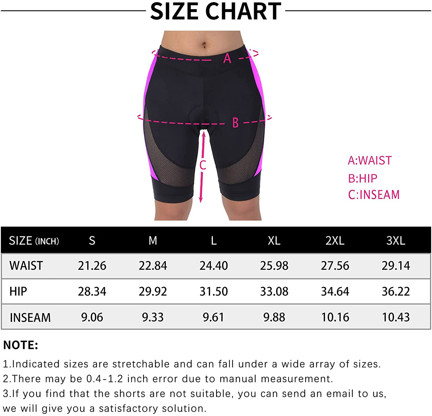 Beroy Bike Shorts Women 3D Gel Padded with Pocket Indoor- Outdoor Cycling Spining - Shorts Apparel & Accessories > Clothing > Shorts Kylie Max   
