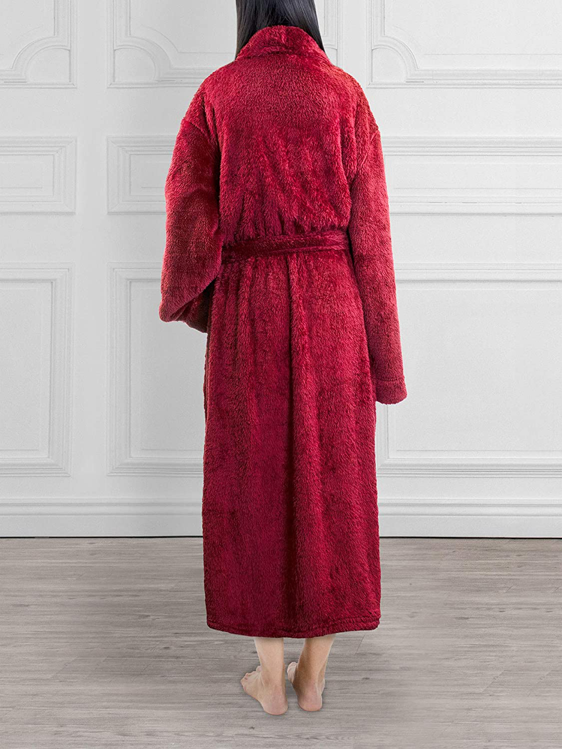 PAVILIA Premium Womens Plush Soft Robe Fluffy, Warm, Fleece Sherpa Shaggy Bathrobe Apparel & Accessories > Clothing > Sleepwear & Loungewear > Robes Kylie Max   