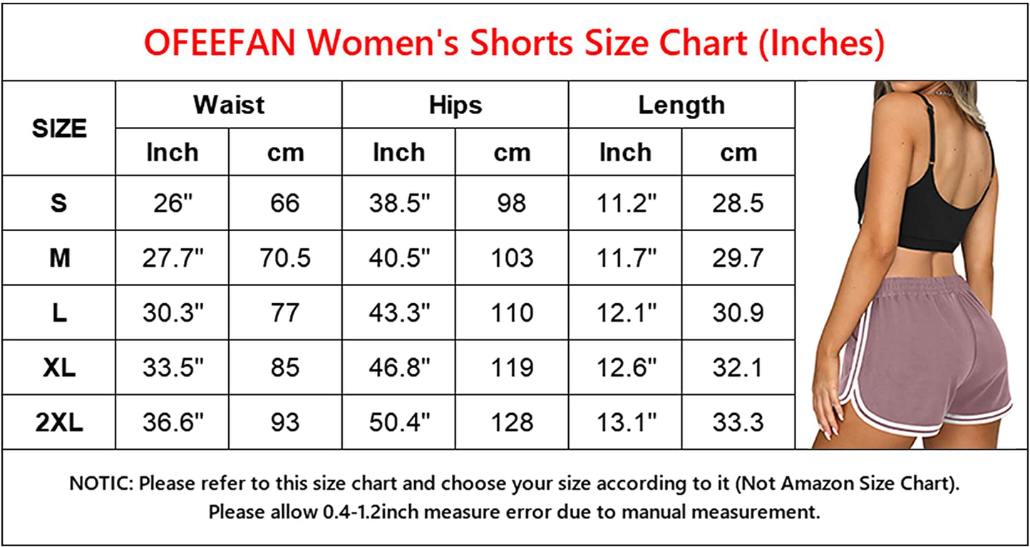 OFEEFAN Womens Athletic Shorts with Pockets Workout Running Summer Lounge Dolphin Shorts Apparel & Accessories > Clothing > Shorts Kylie Max   