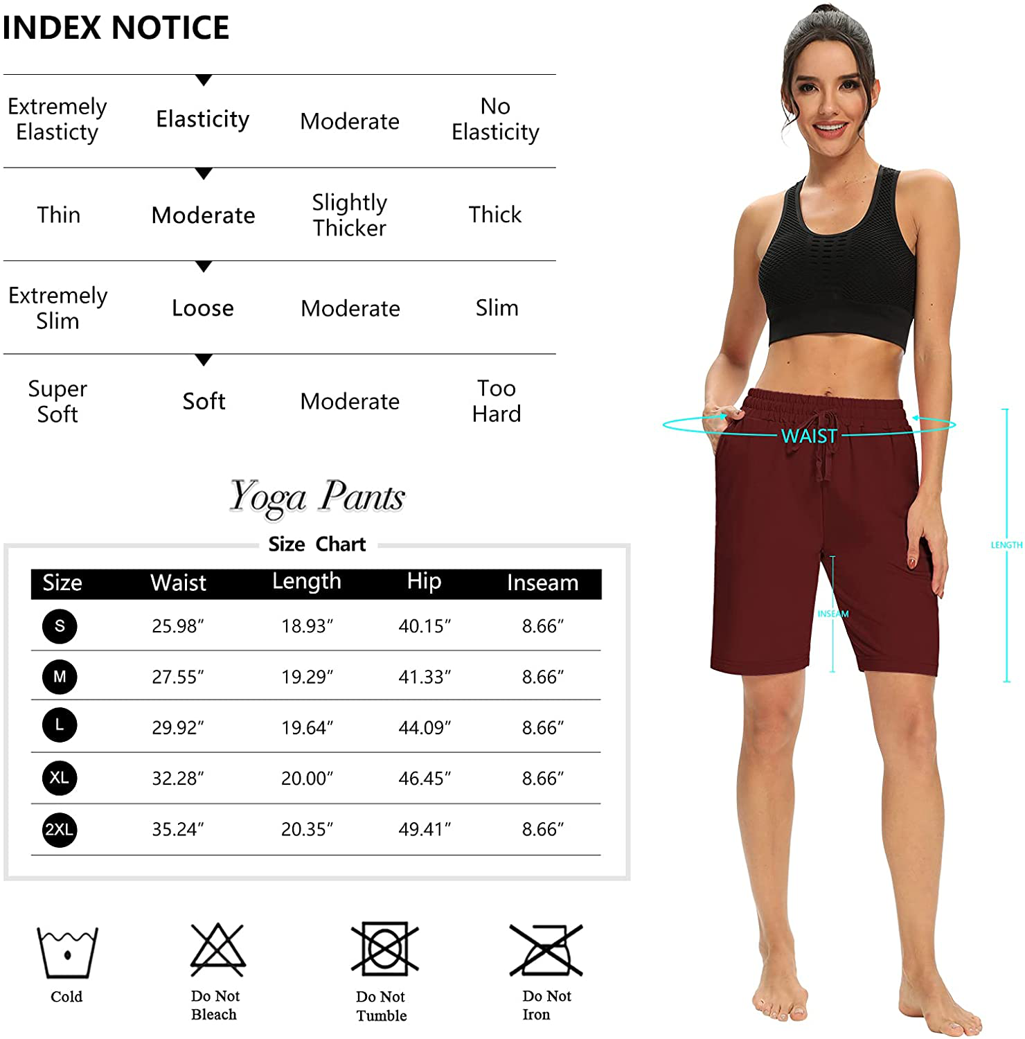 DIBAOLONG Womens Yoga Shorts Loose Comfy Drawstring Lounge Bermuda Shorts with 3 Pockets Apparel & Accessories > Clothing > Shorts Kylie Max   