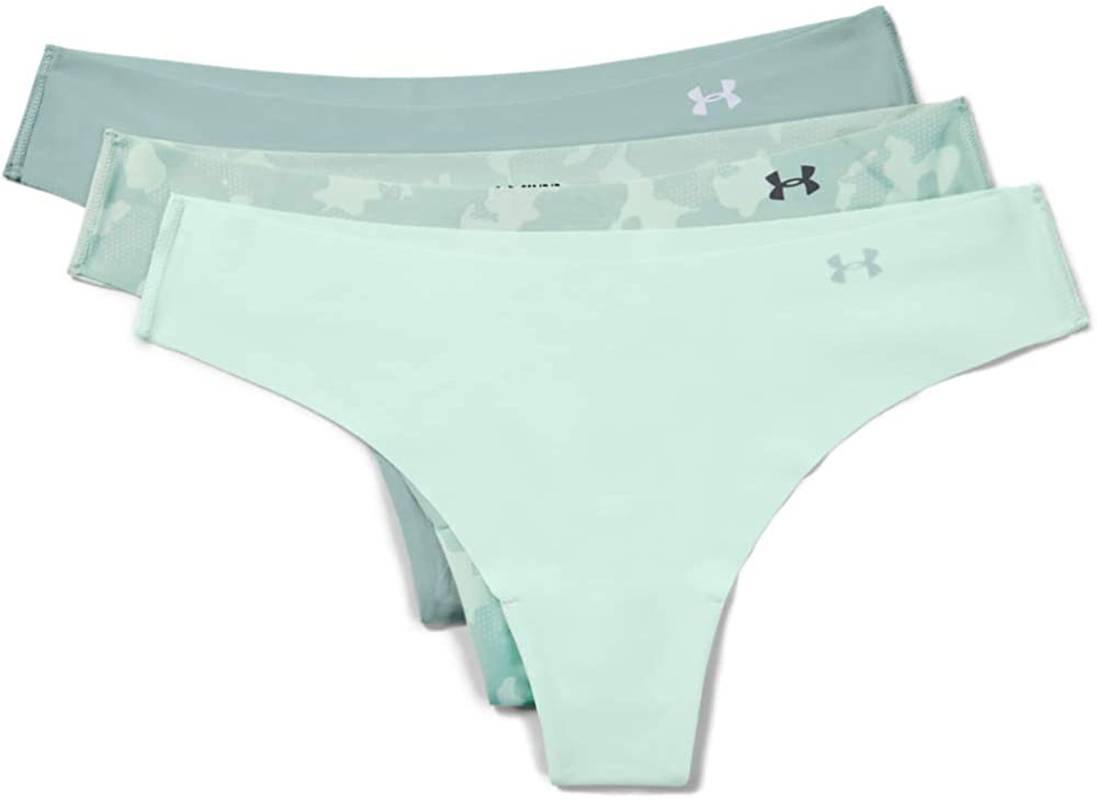 Under Armour Women's Thong Printed Underwear, 3-Pack Apparel & Accessories > Clothing > Underwear & Socks > Underwear Under Armour Seaglass Blue (403)/Enamel Blue Small 