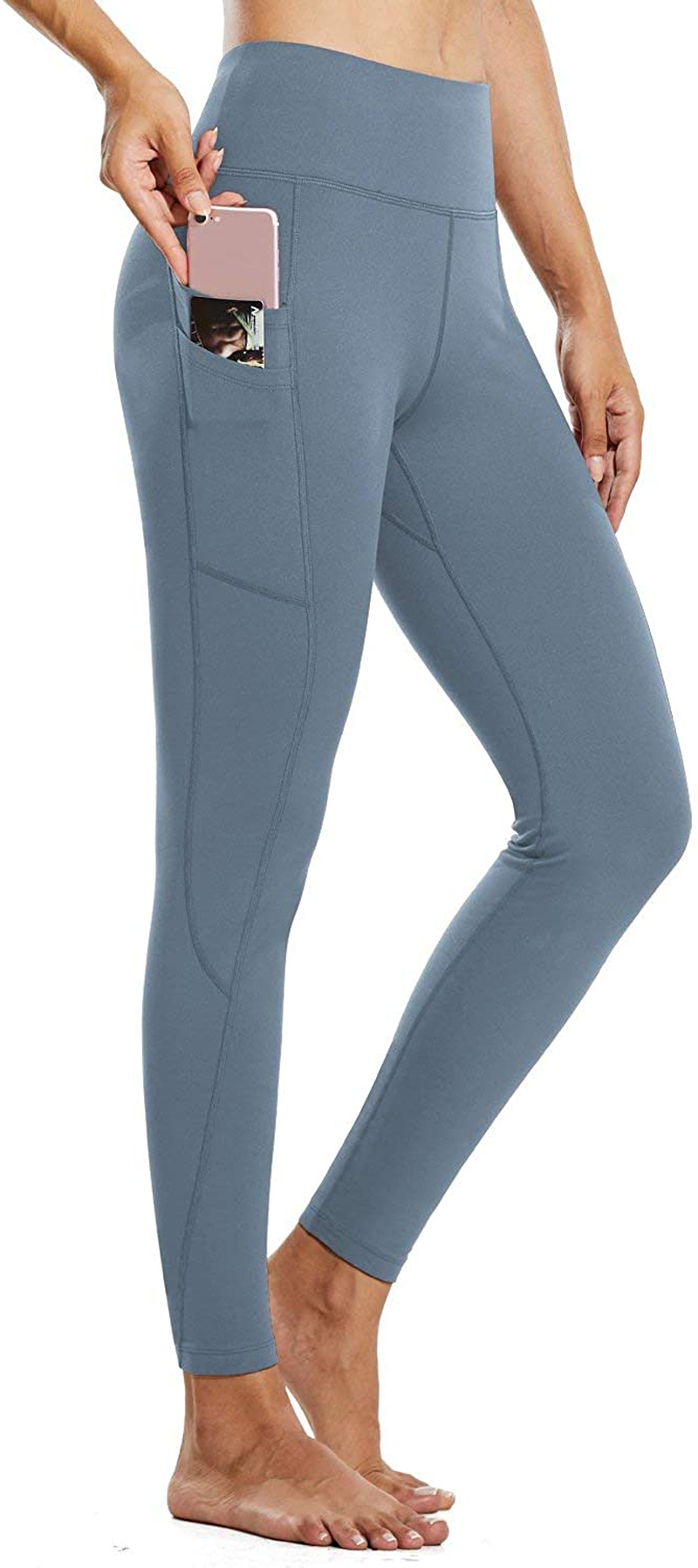 BALEAF Women's Fleece Lined Water Resistant Legging High Waisted Thermal Winter Hiking Running Pants Pockets Apparel & Accessories > Clothing > Activewear BALEAF Niagara XX-Large 