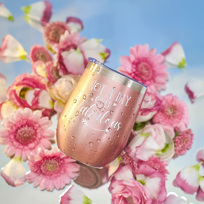 Birthday Gifts for Women - Spa Wine Tumbler Gift Box | Christmas Gifts for Women | Care Package | Self Care Gifts for Women - Get Well Soon Gifts for Women - Not a Day Over Fabulous Gifts for Women Arts & Entertainment > Party & Celebration > Gift Giving Naha Flume   