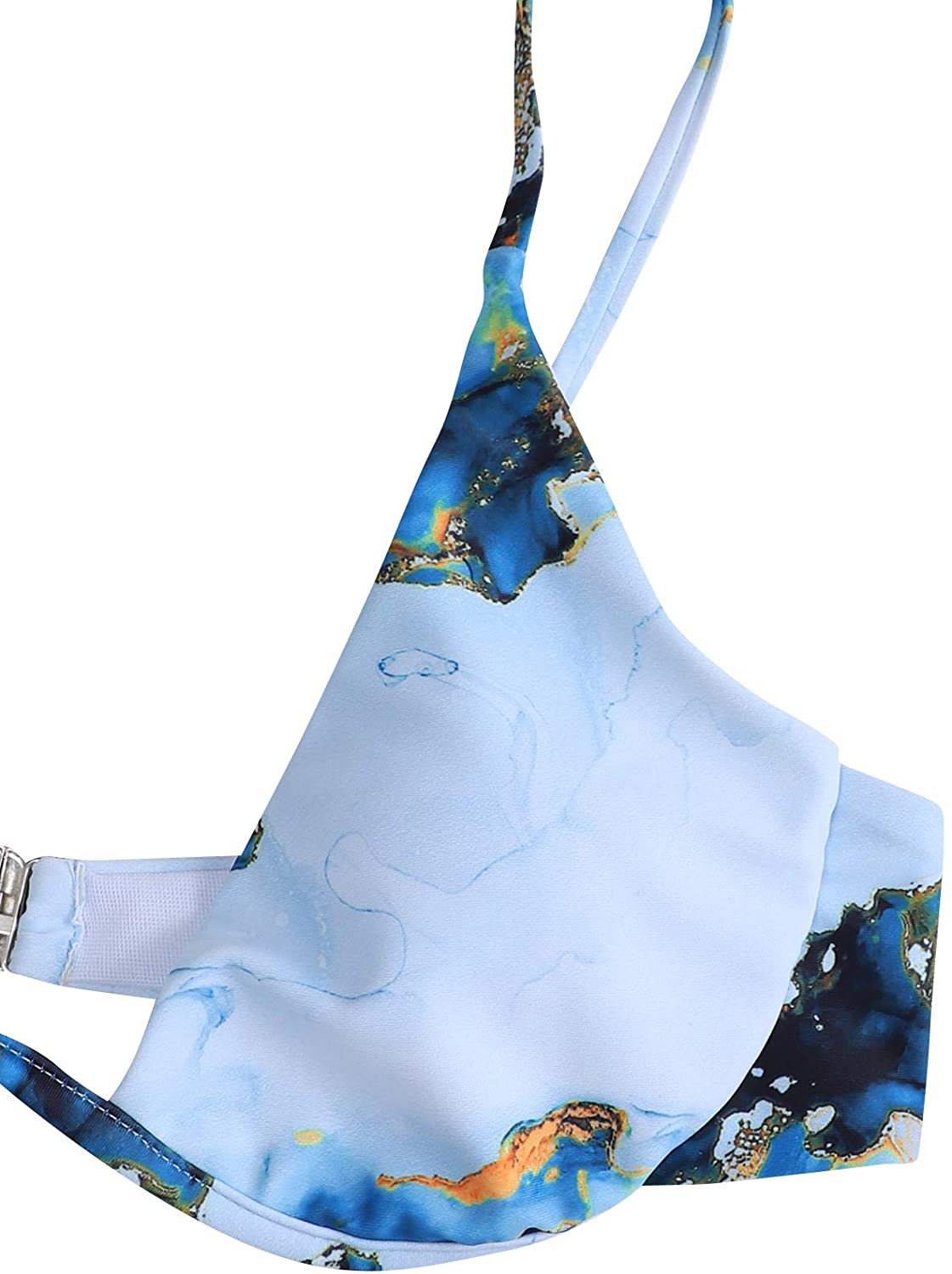 SOLY HUX Women'S 3 Piece Tie Dye Bikini Set Swimsuit with Sarongs Cover Ups Beach Skirt Bathing Suit Apparel & Accessories > Clothing > Swimwear Kylie Max   