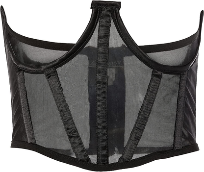 Daisy Corsets Womens Black Mesh Open Cup Waist Cincher Apparel & Accessories > Clothing > Underwear & Socks > Lingerie Daisy corsets Black 4X 