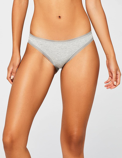 Iris & Lilly Women'S Cotton Brazilian Underwear, Pack of 5 Apparel & Accessories > Clothing > Underwear & Socks > Underwear Iris & Lilly   