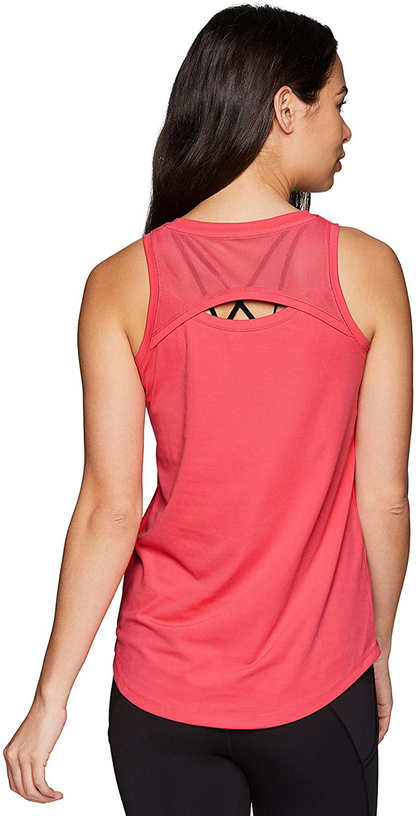 RBX Active Women'S Sleeveless Athletic Performance Running Workout Yoga Tank Top with Mesh Ventilation Apparel & Accessories > Clothing > Activewear Kylie Max   