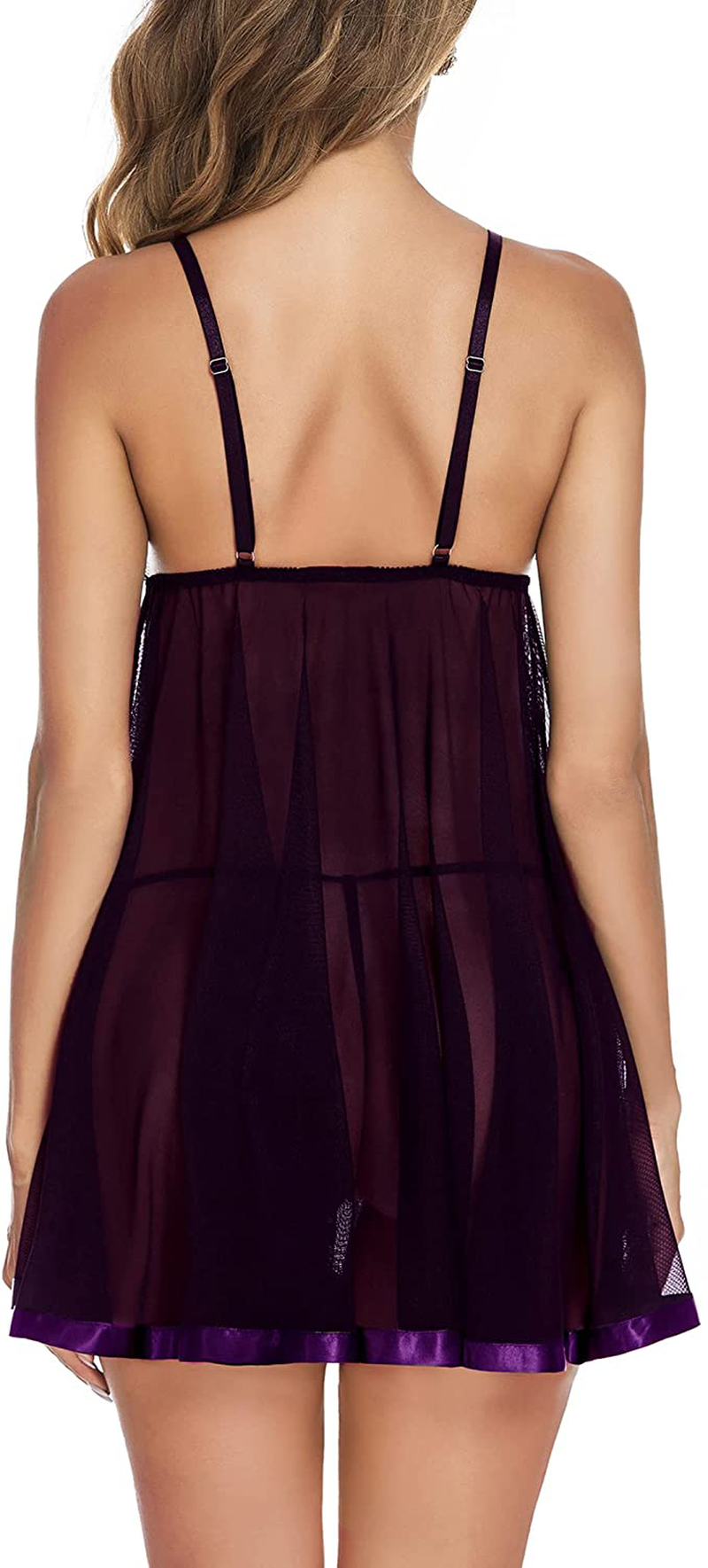 Avidlove Women'S Lingerie Lace Babydoll Strap Chemise Mesh Sleepwear Outfits Apparel & Accessories > Clothing > Underwear & Socks > Lingerie Kylie Max   