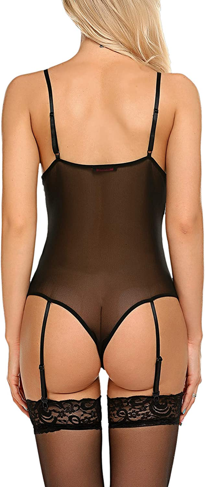 Avidlove Garter Lingerie for Women Sexy Lace Teddy Chemise One Piece Bodysuit Apparel & Accessories > Clothing > Underwear & Socks > Lingerie Avidlove   