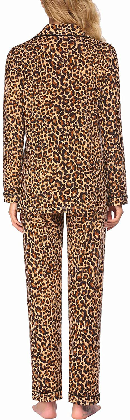 Ekouaer Pajamas Set Long Sleeve Sleepwear Womens Button down Nightwear Soft Pj Lounge Sets XS-XXL Apparel & Accessories > Clothing > Sleepwear & Loungewear > Pajamas Kylie Max   