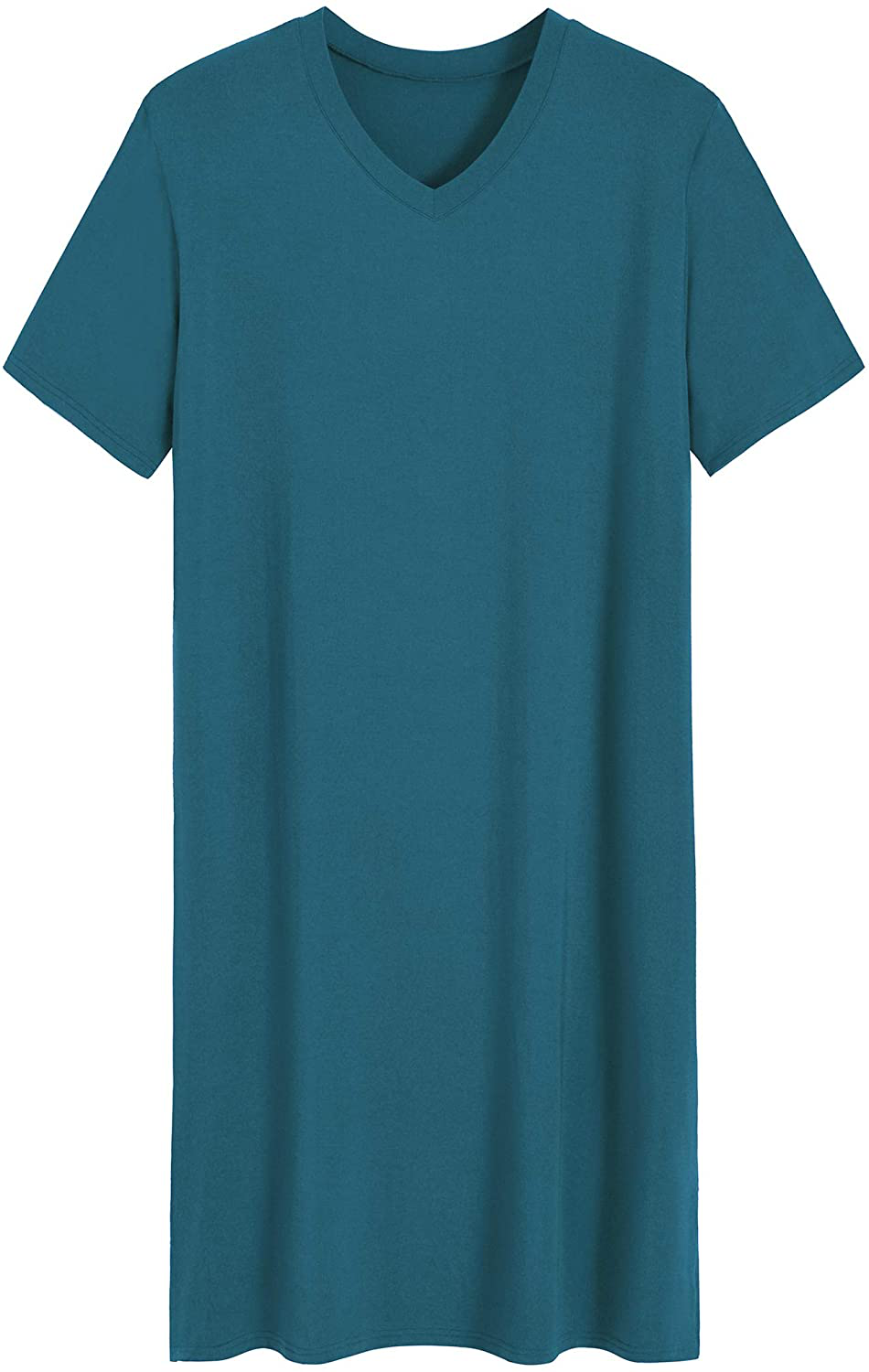 Latuza Men'S Bamboo Viscose Nightshirt Short Sleeves Sleep Shirt Apparel & Accessories > Clothing > Sleepwear & Loungewear > Nightgowns Kylie Max   
