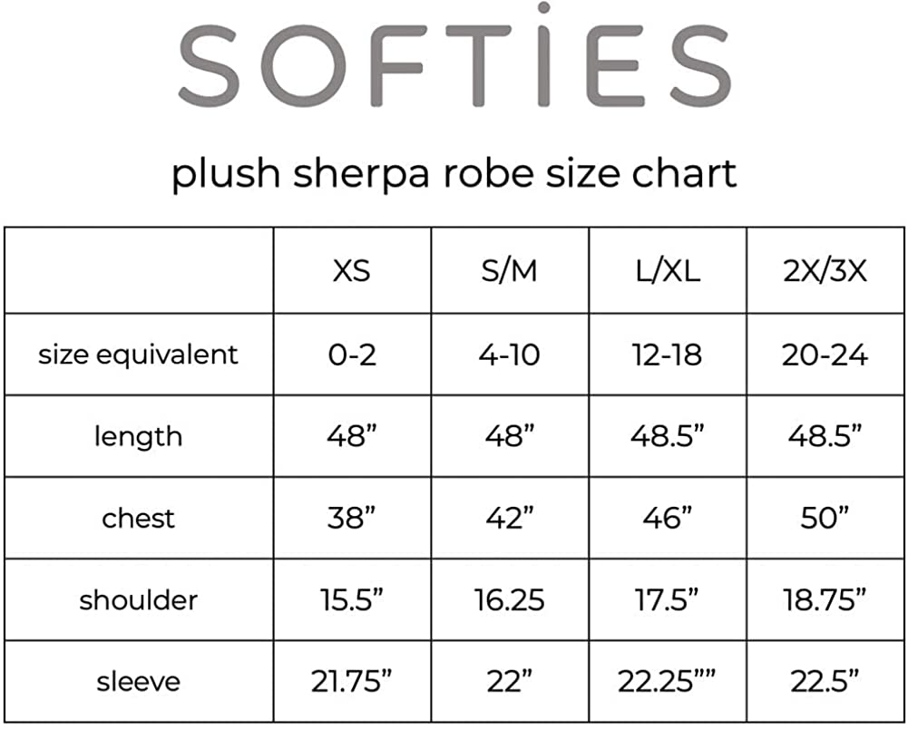 Softies Women'S Plush Sherpa Robe with Contrast Trim Apparel & Accessories > Clothing > Sleepwear & Loungewear > Robes Kylie Max   