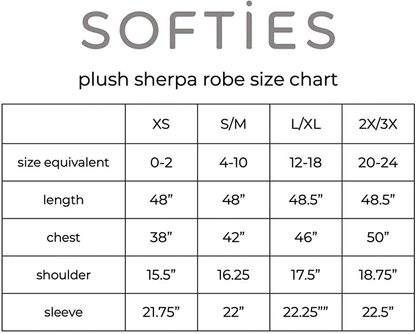 Softies Women'S Plush Sherpa Robe with Contrast Trim Apparel & Accessories > Clothing > Sleepwear & Loungewear > Robes Kylie Max   