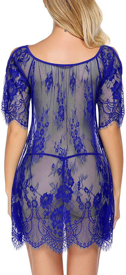 Avidlove Women Chemises Lace Smock Lingerie Mini Babydoll Lingerie Sleepwear S-4XL Apparel & Accessories > Clothing > Underwear & Socks > Lingerie Kylie Max   