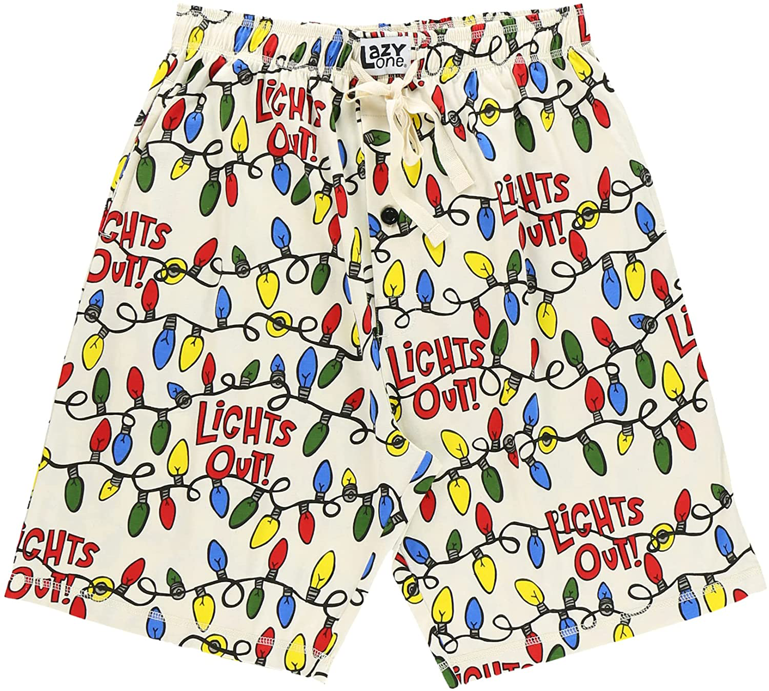 Lazy One Pajama Shorts for Men, Men'S Separate Bottoms, Cotton Loungewear Apparel & Accessories > Clothing > Sleepwear & Loungewear > Pajamas Kylie Max   