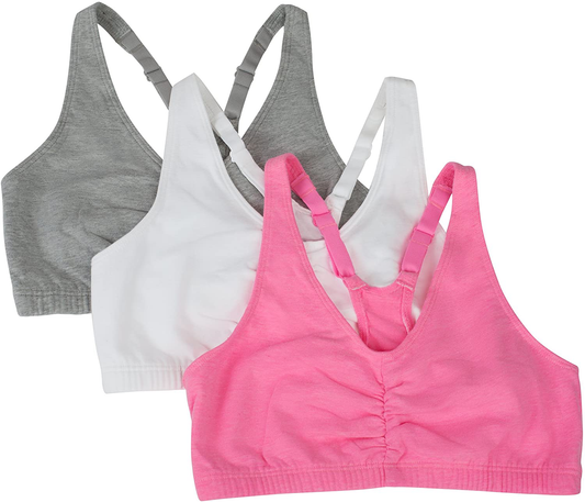 Fruit of the Loom Women'S Adjustable Shirred Front Racerback Sports Bra Apparel & Accessories > Clothing > Underwear & Socks > Bras Kylie Max   