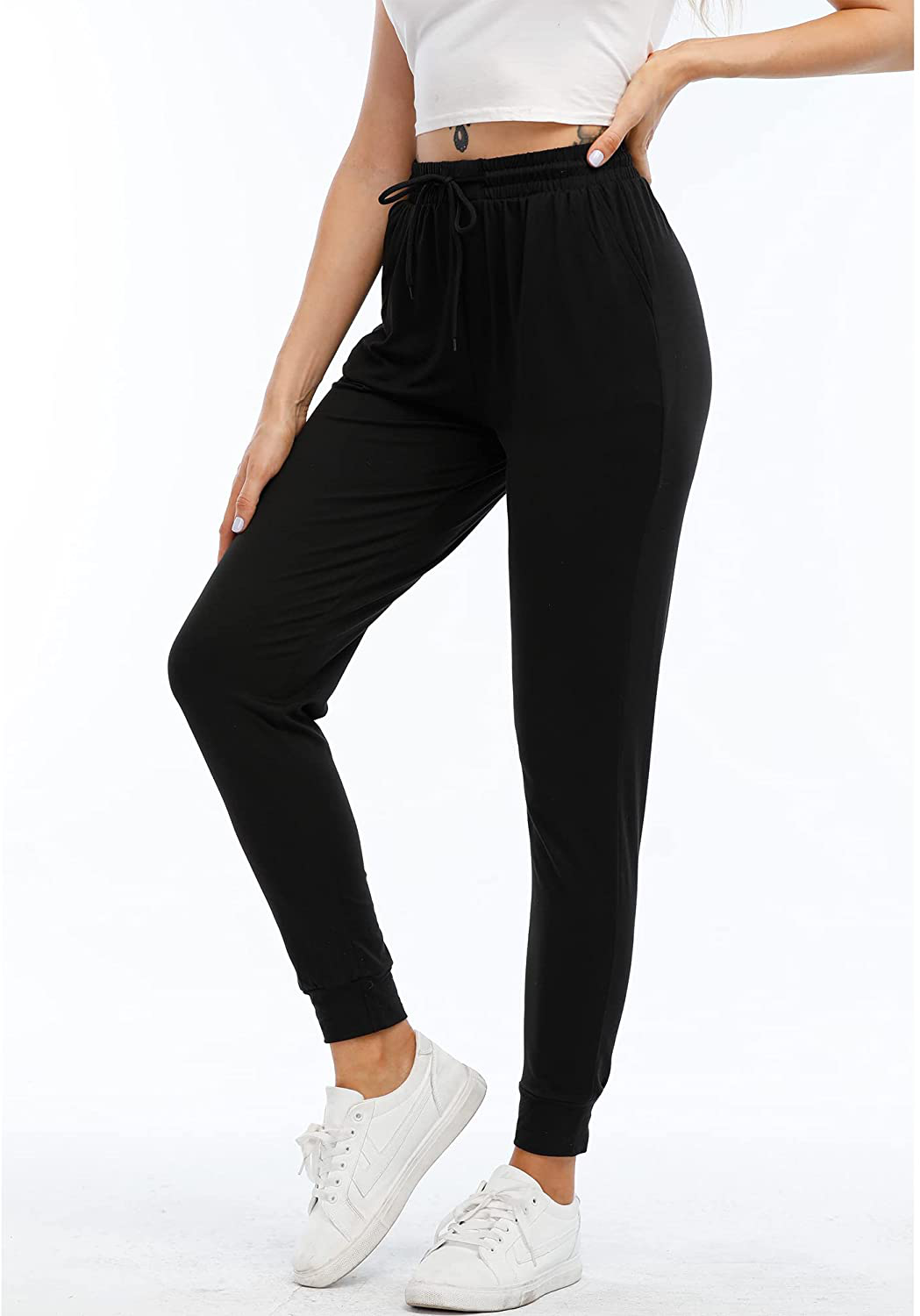 MCPORO Womens Joggers with Pockets & Drawstring-Sweatpants for Women Workout Running Yoga Lounge Pants Apparel & Accessories > Clothing > Activewear Kylie Max   