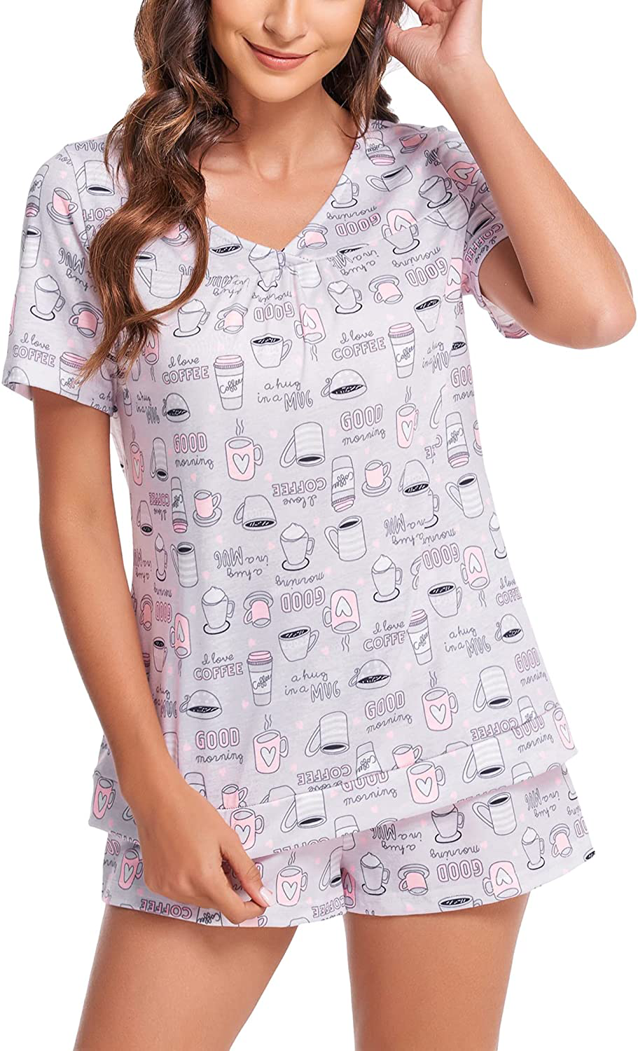 Avidlove Women'S Shorts Pajama Set Short Sleeve Sleepwear Nightwear Pjs S-XXL Apparel & Accessories > Clothing > Sleepwear & Loungewear Kylie Max   
