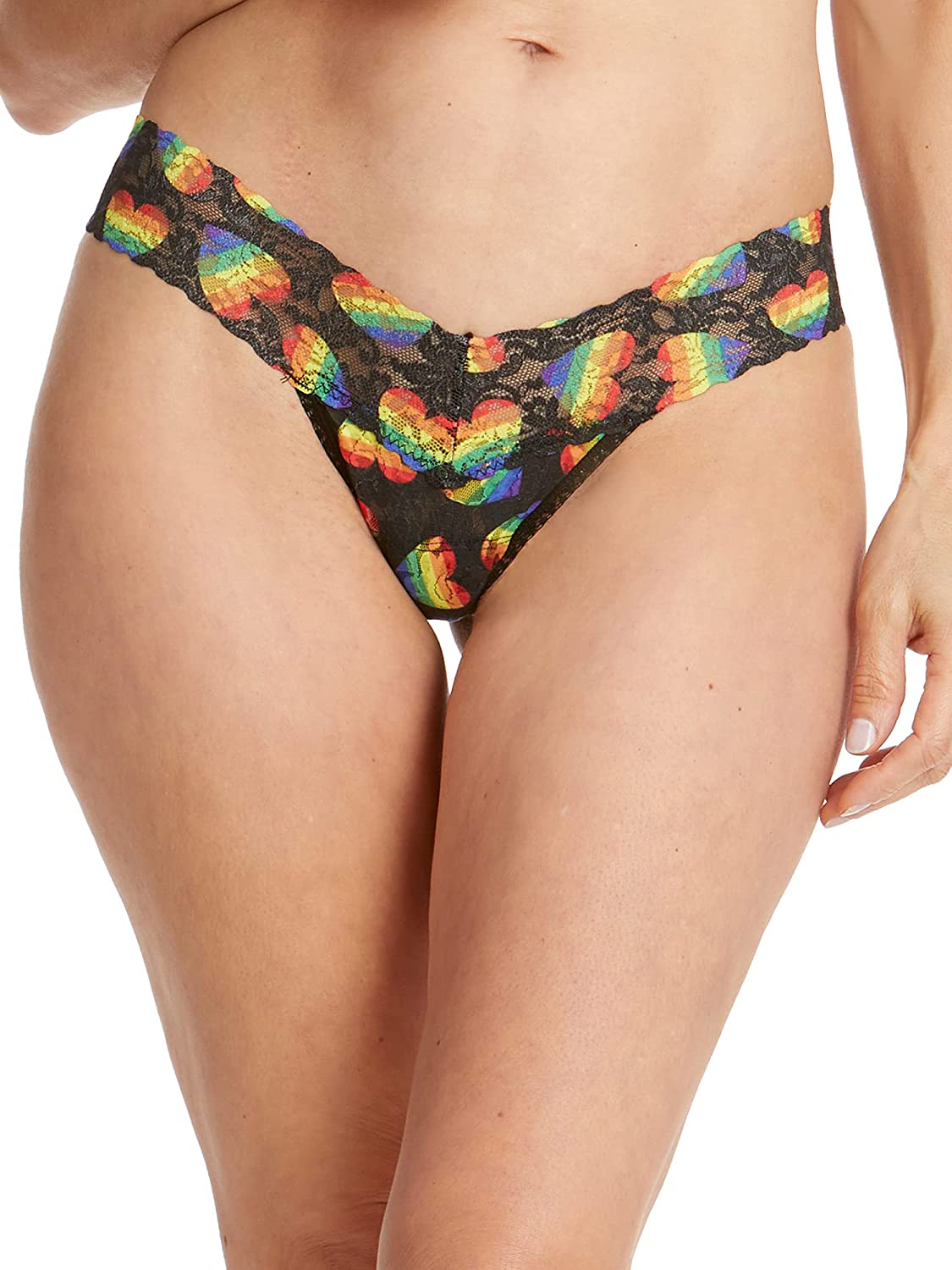 Hanky Panky Low Rise Thong (Prints) Apparel & Accessories > Clothing > Underwear & Socks > Underwear hanky panky Black/Multi  