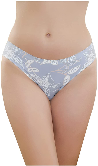 LEVAO Seamless Underwear for Women Soft Breathable Stretch Printed Briefs No Show Cheeky Bikini Panties Pack of 6 Apparel & Accessories > Clothing > Underwear & Socks > Underwear LEVAO   